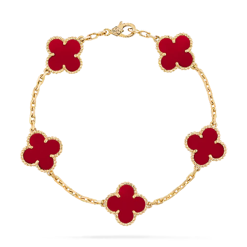 Pulsera Trebol Van Cleef | Baño de Oro + Caja Premium Gratis✨
