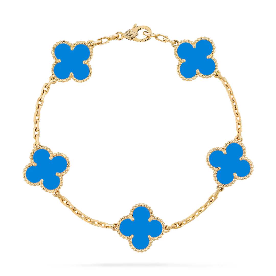 Pulsera Trebol Van Cleef | Baño de Oro + Caja Premium Gratis✨