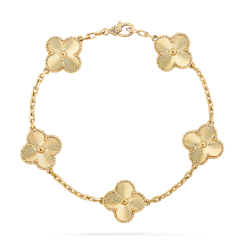 Pulsera Trebol Van Cleef | Baño de Oro + Caja Premium Gratis✨