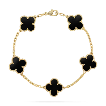 Pulsera Trebol Van Cleef | Baño de Oro + Caja Premium Gratis✨