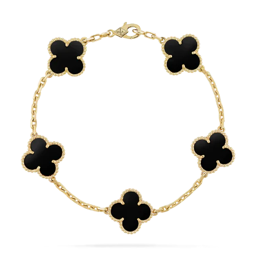 Pulsera Trebol Van Cleef | Baño de Oro + Caja Premium Gratis✨