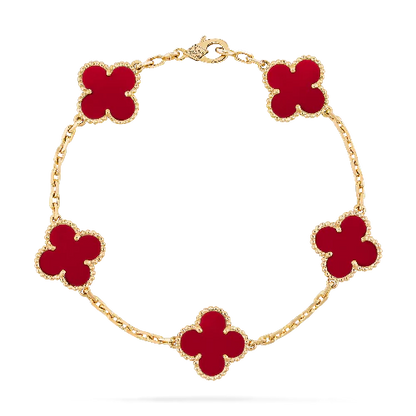 Pulsera Trebol Van Cleef | Baño de Oro + Caja Premium Gratis✨