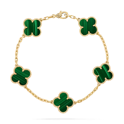 Pulsera Trebol Van Cleef | Baño de Oro + Caja Premium Gratis✨