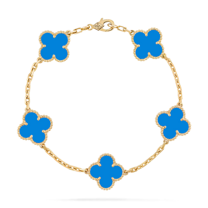Pulsera Trebol Van Cleef | Baño de Oro + Caja Premium Gratis✨