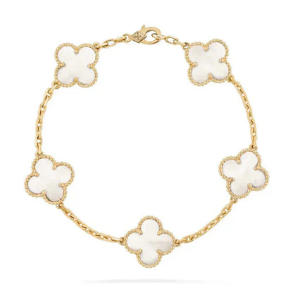 Pulsera Trebol Van Cleef | Baño de Oro + Caja Premium Gratis✨